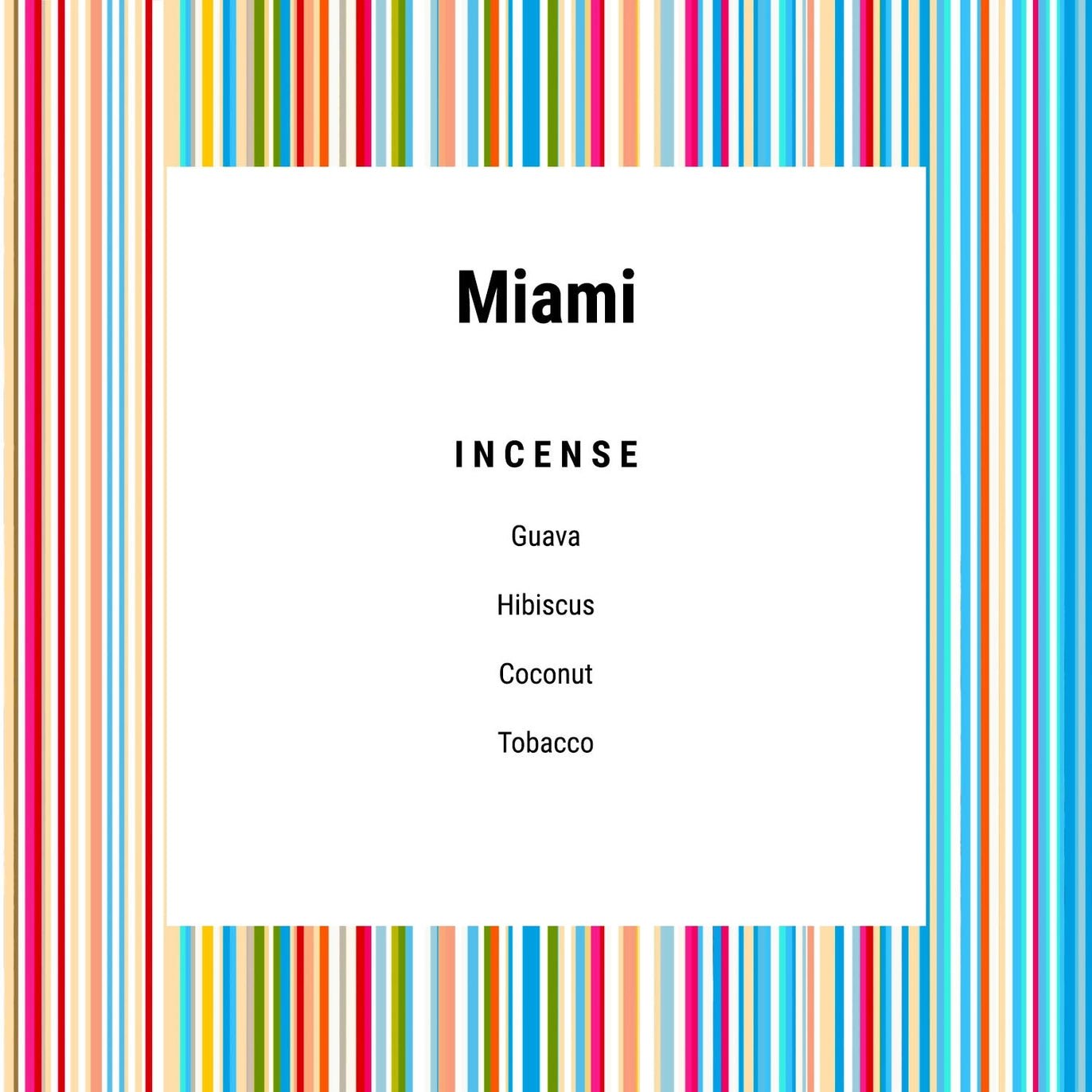 City of Scents Miami Incense - DECO X MIA