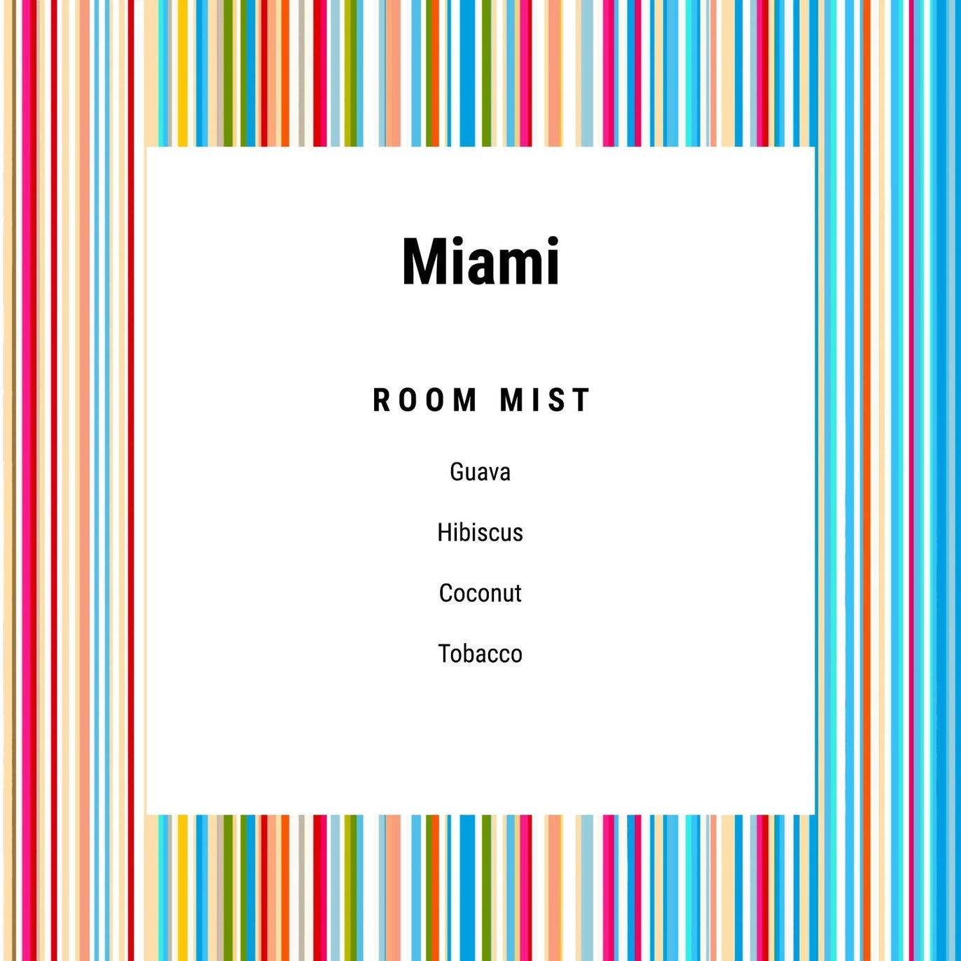 City of Scents Miami Room Mist - DECO X MIA